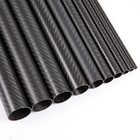 2×2 Twill Weave Finish Carbon Fiber Roll Wrap Tube High Strength