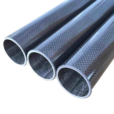 500mm 19.6 Inches Carbon Fiber Tubes Glossy Surface 3K Roll Wrapped 100% Pure