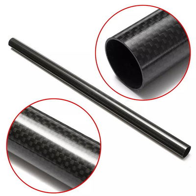 500mm 19.6 Inches Carbon Fiber Tubes Glossy Surface 3K Roll Wrapped 100% Pure
