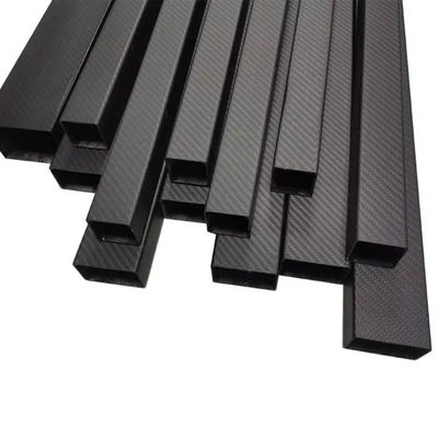 Strong, Lightweight Square Carbon Fiber Roll Wrapped Tubes - 100% 3K