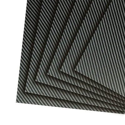 2x2 Twill Weave 100% Ultra-Strong Carbon Fiber Sheet - UV-Protected Gloss Finish