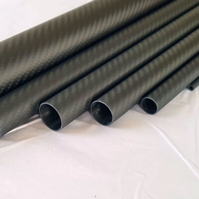 Round Carbon Fiber Tube 10x8x600MM, 10~50MM Available, 3K Roll Wrapped Twill Matte Finish