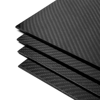 Custom Glossy Finished Plain Weave 3K Carbon Fiber Sheet/Plate 1mm Thick